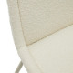 Sedia Aimin in shearling bianca e gambe in acciaio verniciato beige opaco Kave Home dettaglio