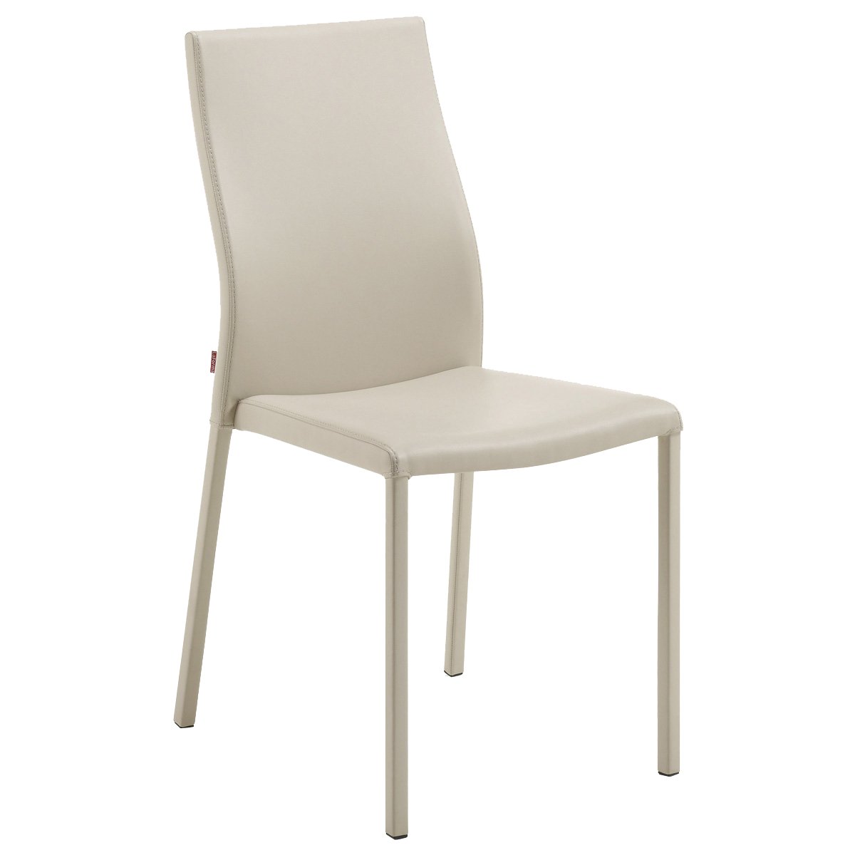 Sedia Abelle in ecopelle ed acciaio beige KAVE HOME