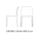 Sedia Bayo CB/1983 Connubia dimensioni