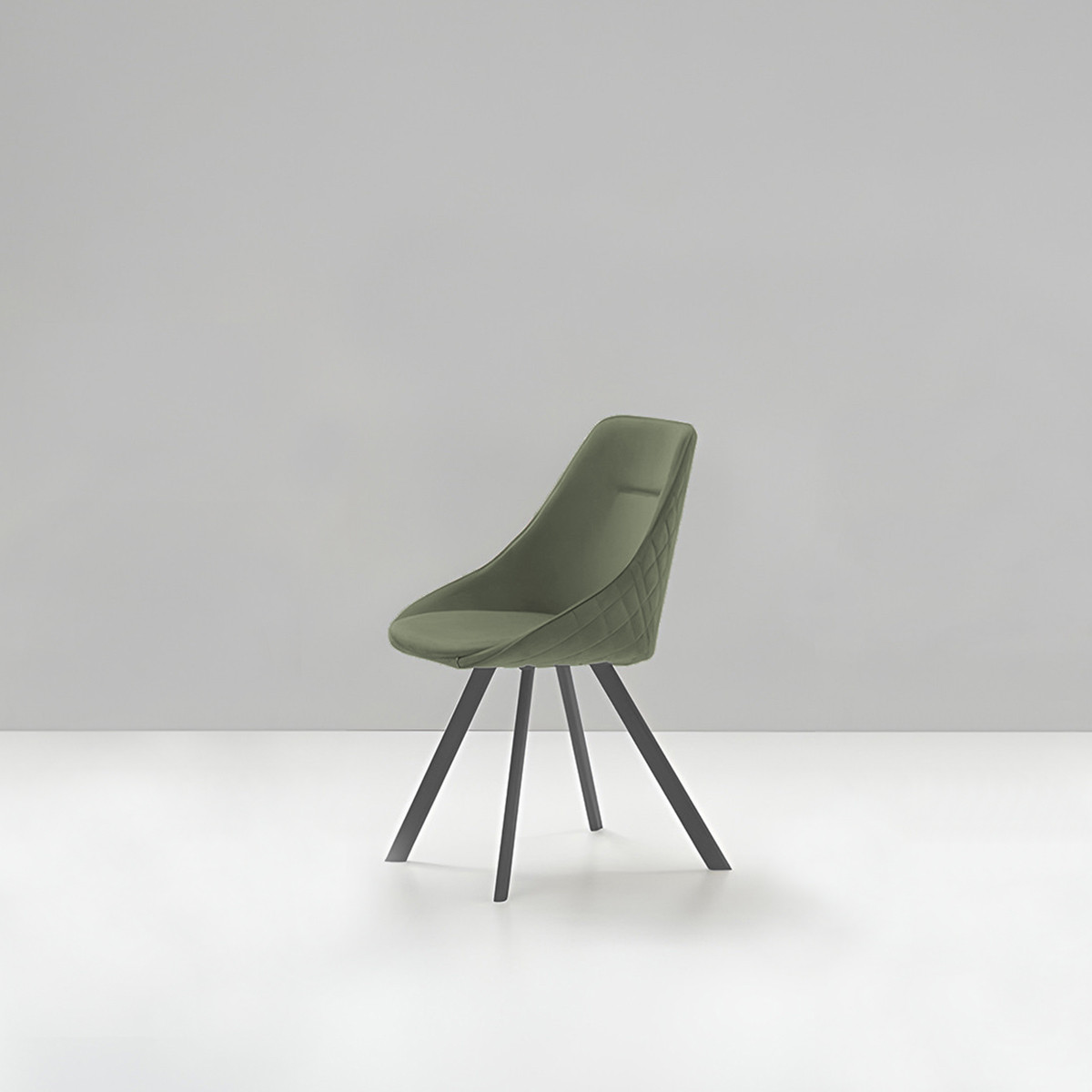 Sedia Bilbao Grafite-Verde Bosco