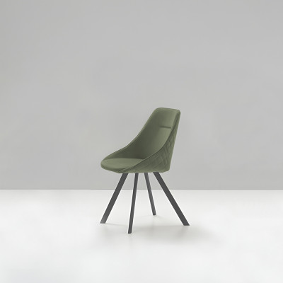 Sedia Bilbao Grafite-Verde Bosco