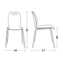 Sedia Bip Colico dimensioni