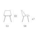 Sedia Brasilia Target Point dimensioni
