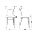 Sedia Brera Colico dimensioni