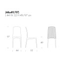 Sedia Charm Élite T7216AS Tonin Casa dimensioni