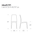 Sedia Charm T7216S Tonin Casa dimensioni