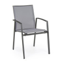 Sedia con braccioli Cruise antracite Bizzotto vista