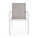 Sedia con braccioli Cruise bianco Bizzotto vista