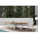 Sedia con braccioli Cruise bianco Bizzotto ambientazione