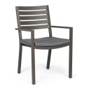 Sedia con braccioli Helina coffee Bizzotto vista