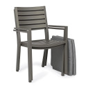 Sedia con braccioli Helina coffee Bizzotto vista