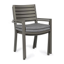 Sedia con braccioli Helina coffee Bizzotto vista