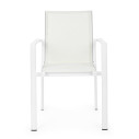 Sedia con braccioli Konnor bianco Bizzotto vista