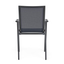 Sedia con braccioli Krion antracite Bizzotto vista