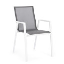 Sedia con braccioli Krion bianco Bizzotto vista