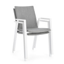 Sedia con braccioli Odeon bianco-grigio Bizzotto dettaglio