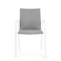 Sedia con braccioli Odeon bianco-grigio Bizzotto vista