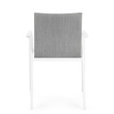Sedia con braccioli Odeon bianco-grigio Bizzotto vista