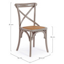 sedie design bistrot legno olmo Bizzotto dimensioni