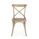 Sedia Cross marrone naturale Bizzotto vista
