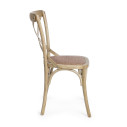 Sedia Cross marrone naturale Bizzotto vista