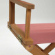 Sedia pieghevole da esterno Dalisa colore terracotta e legno massello di acacia FSC 100% dettaglio