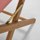 Sedia pieghevole da esterno Dalisa colore terracotta e legno massello di acacia FSC 100% dettaglio
