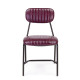 Sedia Debbie bordeaux vintage Bizzotto vista