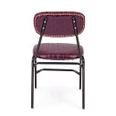 Sedia Debbie bordeaux vintage Bizzotto vista