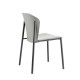 Sedia Finn metal wood Scab frassino laccato grigio opaco