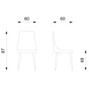 Sedia Fox OM/407/SAM Stones dimensioni