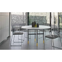 Sedia Freak 34.02 Acciaio Laccato Argento Naturale Ambientazione