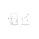 Sedia Ginevra OM/470/MA Stones dimensioni