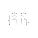 Sedia Greta OM/393/SGC Stones dimensioni