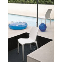 Sedia Hidra Bontempi Casa Bianco Ambientazione outdoor