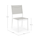 Sedia Hilde bianco cloud Bizzotto dimensioni