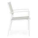 Sedia con braccioli Hilde bianco cloud Bizzotto vista
