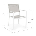Sedia con braccioli Hilde bianco cloud Bizzotto dimensioni