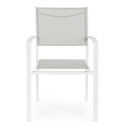 Sedia con braccioli Hilde bianco cloud Bizzotto vista