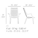 Ibiza Poltrona Lounge Vondom dimensioni