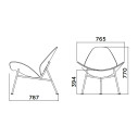 Sedia Kram Infiniti Design dimensioni