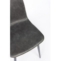 Sedia Kyra pu antracite vintage Bizzotto dettaglio