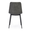 Sedia Kyra pu antracite vintage Bizzotto vista