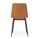 Sedia Kyra pu cuoio vintage Bizzotto vista