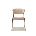 Sedia Lisa Wood Antracite Rovere Naturale