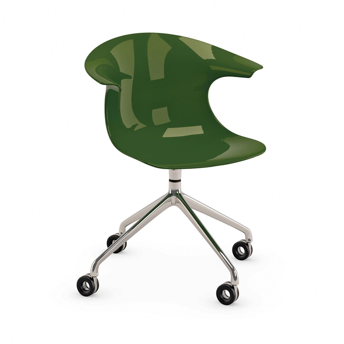 Sedia Loop girevole con ruote