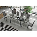 Sedia Lugano Target Point Microfibra Grafite