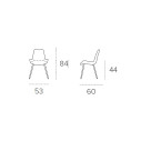 Sedia Malaga Target Point Dimensioni