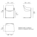 Manta Poltrona cantilever Vondom dimensioni