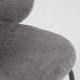 Sedia Minna in ciniglia grigio e gambe in acciaio con finitura nera Kave Home dettaglio